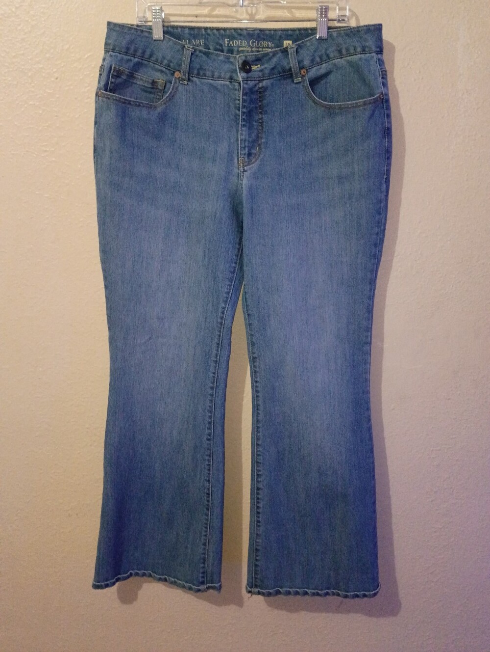 Faded Glory Size 16 Medium Blue Flare Jeans